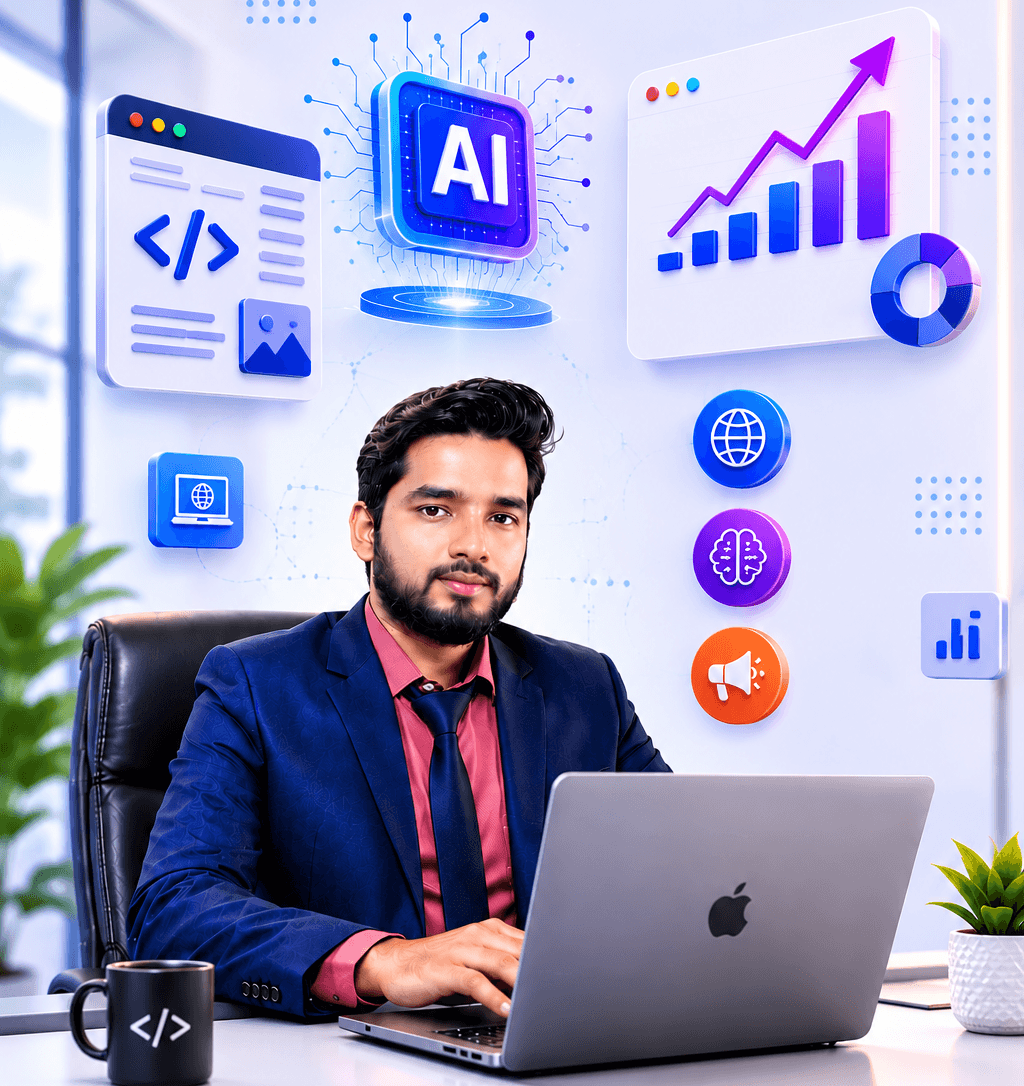 Web Development, AI Solutions & Digital Marketing 3D Platform