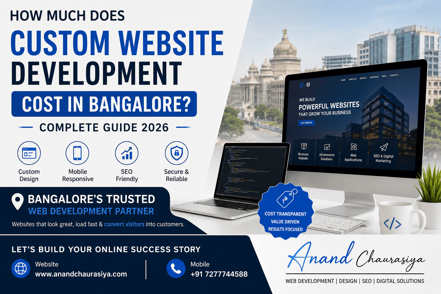 How Much Does Custom Website Development Cost in Bangalore in 2026?